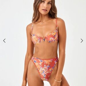L*SPACE Bikini - Nico Top and Nora Bottom in First Bloom